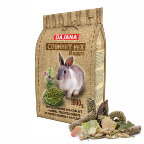 Dajana – COUNTRY MIX, Rabbit 1 000 g, krmivo pre králiky