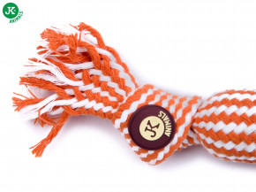 JK ANIMALS bavlnený pískacie uzol s TPR loptou, oranžový, 33 cm | © copyright jk animals, všetky práva vyhradené