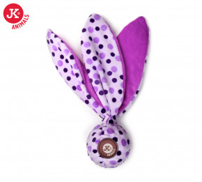 JK ANIMALS TPR loptička fialová, plyšová pískacia, šuštiaca hračka | © copyright jk animals, všetky práva vyhradené