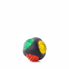 JK blikajúca LED TPR lopta STRONG, odolná (gumová) hračka z termoplastickej gumy