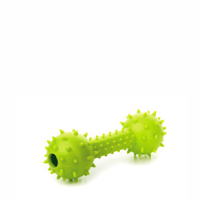 JK TPR - činka s pichliačmi zelená, odolná (gumová) hračka z termoplastickej gumy