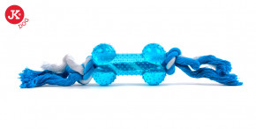 JK ANIMALS hračka TPR Bavlnený uzol s kosťou - modrý | © copyright jk animals, všetky práva vyhradené