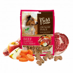 Sam's Field Crunchy Cracker Beef with Apples & Carrot, chrumkavá hovädzie maškrta s jablkami a mrkvou, 200 g (Sams Field maškrta pre psov)