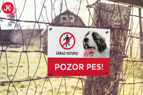JK ANIMALS Plastová tabuľka na plot "POZOR PES" | © copyright jk animals, všetky práva vyhradené