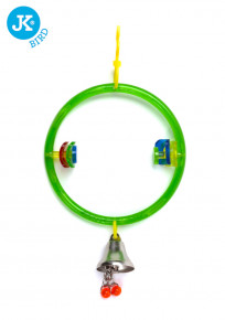JK ANIMALS Plastová hračka pro ptáky houpačka kruh se zvonkem na zavěšení | © copyright jk animals, všechna práva vyhrazena