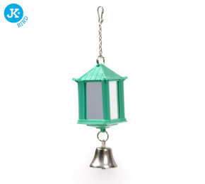 JK ANIMALS Plastová hračka pre vtáky lampáš so zrkadielkom a zvončekom na zavesenie zelená | © copyright jk animals, všetky práva vyhradené