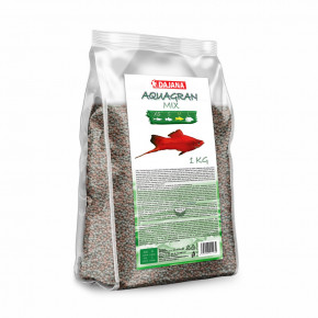 Dajana Aquagran Mix granulované krmivo pre akváriové ryby, veľkosť M, 1 kg, pre všetky druhy všežravých a bylinožravých tropických akváriových rýb