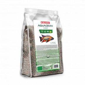 Dajana Aquagran Mix granulované krmivo pre akváriové ryby, veľkosť L, 1 kg, pre všetky druhy všežravých a bylinožravých tropických akváriových rýb