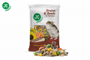JK ANIMALS Zrniny a semienka pre škrečky, 1 kg, kompletné krmivo pre malé hlodavce © copyright jk animals, všetky práva vyhradené