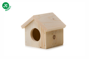 JK ANIMALS, drevený domček z masívu pre škrečky, 12,5×10,5×11,5 cm © copyright jk animals, všetky práva vyhradené