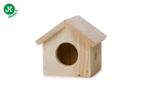 JK ANIMALS, drevený domček z masívu pre škrečky, 12,5×10,5×11,5 cm © copyright jk animals, všetky práva vyhradené