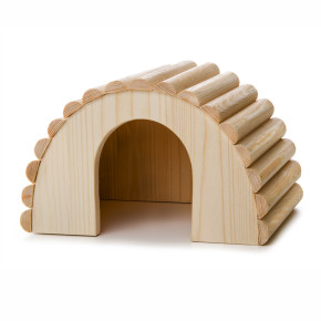 Drevený domček iglu z masívu pre králiky, 30×20×17 cm