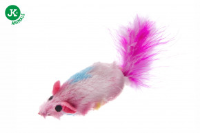 JK ANIMALS, Plyšová chrastiaca myška s pierkami, 16 cm © copyright jk animals, všetky práva vyhradené