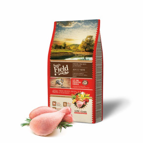 Sam's Field Low Grain Adult Mini Chicken & Potato, superprémiové granule, 8 kg (Sams Field bez pšenice)