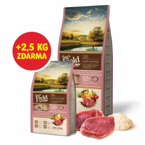 13 + 2,5 kg, Sam's Field Low Grain Light & Senior Lamb & Rice, superprémiové granule, (Sams Field bez pšenice)