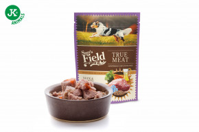 Sam's Field True Meat Duck & Turkey with Linseed Oil, šťavnaté mäsové kapsičky kačacie a morčacie mäso sa ľanovým olejom pre psov, 260 g © Copyright JK ANIMALS, všetky práva vyhradené