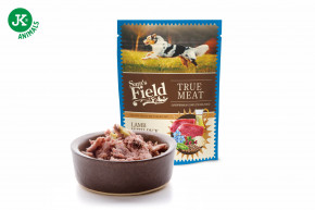 Sam's Field True Meat Lamb with Rice & Pea, šťavnaté mäsové kapsičky jahňacie mäso s ryžou a hrachom pre psov, 260 g © Copyright JK ANIMALS, všetky práva vyhradené