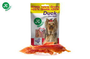 JK ANIMALS, sušené kačacie mäso, mäsová maškrta, 100 g © copyright jk animals, všetky práva vyhradené