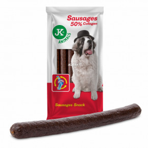 Klobásy s kolagénom a karamelom, kolagénová maškrta pre psy s obsahom 50 % kolagénu, 850 g, 2 cm × 30 cm