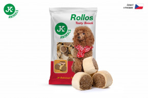 JK Animals Rollos Tasty Snack Marrow, špikový Rollos, pečená maškrta pre psov, 500 g © copyright jk animals, všetky práva vyhradené