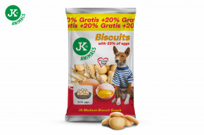 JK ANIMALS Medium Biscuit, maškrta – piškóty, 250 g + 20% GRATIS © copyright jk animals, všetky práva vyhradené