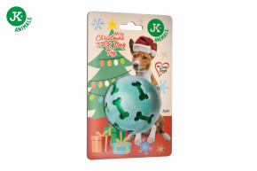 JK ANIMALS, Vianočná hračka - TPR lopta, pískacia, 7,5 cm © copyright jk animals, všetky práva vyhradené