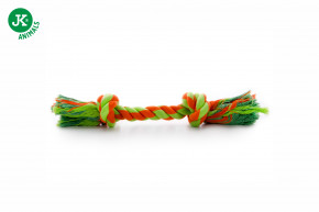 JK ANIMALS, bavlnený uzol, ideálny pre aktívnu hru, zeleno-oranžový, 20 cm © copyright jk animals, všetky práva vyhradené