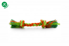 JK ANIMALS, bavlnený uzol, ideálny pre aktívnu hru, zeleno-oranžový, 25 cm © copyright jk animals, všetky práva vyhradené