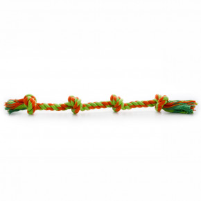 Bavlnený uzol (4 uzly), bavlnená hračka pre psov, 66 cm, ideálna pre aktívnu hru