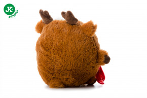 JK ANIMALS, plyšová guľa sob X-Mas, 19 cm, plyšová pískacia vianočná hračka pre psov © copyright jk animals, všetky práva vyhradené