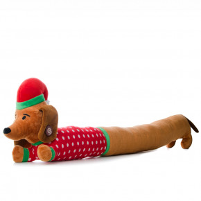 Plyšový jazvečík XL X-Mas, 96 cm, extra dlhá plyšová vianočná hračka pre psov