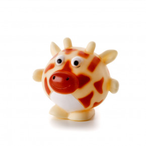 Vinylová lopta žirafa, béžová pískacia hračka pre psov, 10 cm, ideálna pre aktívnu hru
