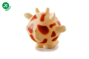 JK ANIMALS, vinylová lopta žirafa, béžová pískacia hračka pre psov, ideálna pre aktívnu hru, 10 cm © copyright jk animals, všetky práva vyhradené