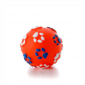 Vinylová lopta labky, červená pískacia hračka pre psov, 5 cm, ideálna pre aktívnu hru