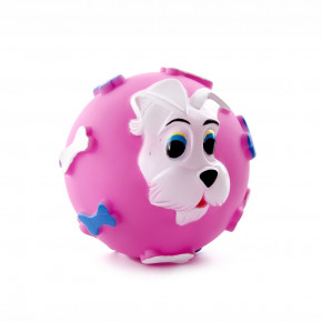 Vinylová lopta psík, fialová pískacia hračka pre psov, 10 cm, ideálna pre aktívnu hru