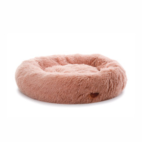 Pelech Donut S, 60 cm, ružový, jemný pelech pre malé a stredné psy
