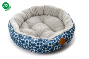JK ANIMALS, pelech Ring, pohodlný pelech pre psov, modré kruhy, 60×14 cm © copyright jk animals, všetky práva vyhradené