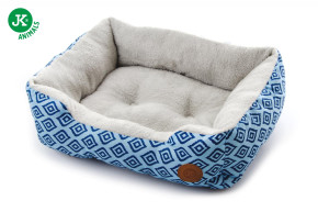 JK ANIMALS, pelech Blue, pohodlný pelech pre psov, modrý - karo, 61×49×17 cm © copyright jk animals, všetky práva vyhradené