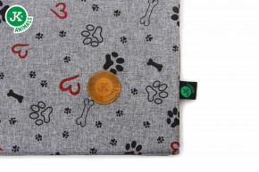 JK ANIMALS, tenká poduška Grey Lux L, pohodlná poduška pre malých a stredných psov, 80×60×2,5 cm © copyright jk animals, všetky práva vyhradené