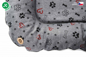 JK ANIMALS, poduška Grey Lux M, pohodlná poduška pre malých a stredných psov, 70×45 cm © copyright jk animals, všetky práva vyhradené