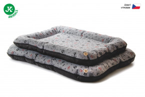 JK ANIMALS, poduška Grey Lux L, pohodlná poduška pre stredné a veľké psy, 90×65 cm © copyright jk animals, všetky práva vyhradené