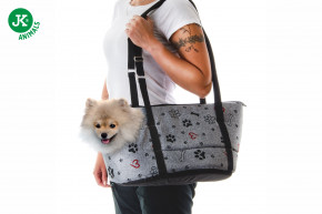 JK ANIMALS, taška Grey Lux S, štýlová taška pre malé psy, sivá, 40×24×24 cm © copyright jk animals, všetky práva vyhradené