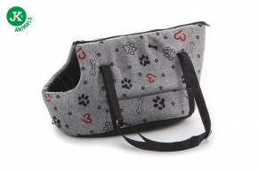 JK ANIMALS, taška Grey Lux S, štýlová taška pre malé psy, sivá, 40×24×24 cm © copyright jk animals, všetky práva vyhradené