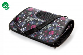 Cestovná taška Galaxy M, stredná, tmavá, 28×49×27 cm © copyright jk animals, všetky práva vyhradené
