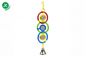 JK ANIMALS Plastová hračka pre vtáky kruhy so zrkadlami a zvončekom na zavesenie | © copyright jk animals, všetky práva vyhradené